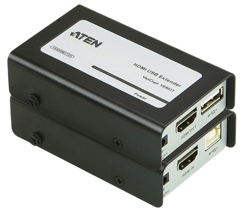 ATEN VE803 / Extensor HDMI-USB | 2609 - ATEN VE803 Extensor HDMI/USB sobre Cat 5e, Distancia de transmisión: Hasta 40m para 1080p y 60m para 1080i, Entrada de video: HDMI Tipo A hembra, Salida de video: HDMI Tipo A hembra, Velocidad máxima 6.75 Gbps