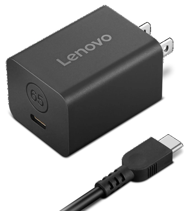 Adaptador USB-C 65W / Lenovo GaN Nano | 2605 – Lenovo GaN Nano 40AWGN65US es un adaptador diseñado para la carga rápida de ordenadores y dispositivos móviles, potencia máxima de 65W mediante puerto de salida USB-C, tecnología basada en Nitruro de Galio