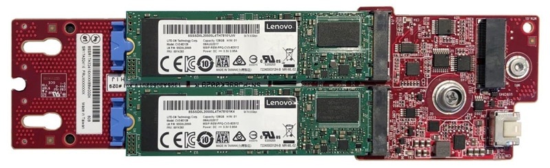 Adaptador M.2 para Servidor / Lenovo 4Y37A79663 | 2606 – Lenovo ThinkSystem 4Y37A79663 Adaptador diseñado para habilitar la instalación interna y gestión de unidades de almacenamiento M.2 en servidores ThinkSystem. Kit de habilitacion M.2 SATA/x4