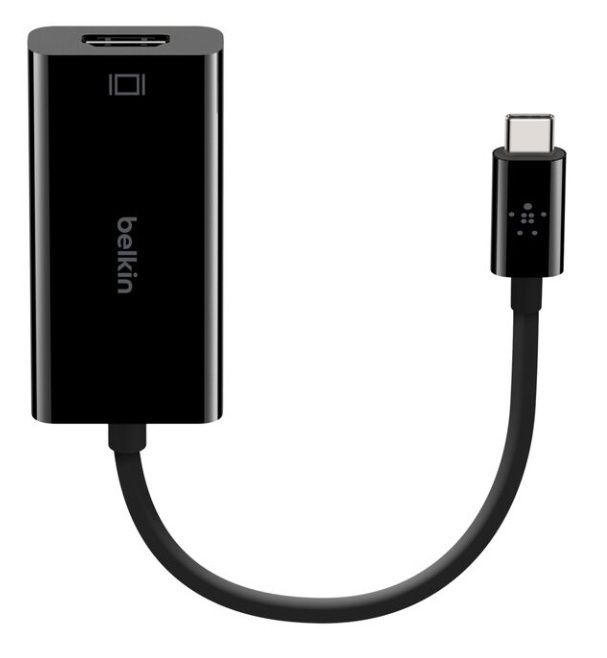 Adaptador USB-C a HDMI 4K / Belkin F2CU038btBLK | 2604 – Belkin F2CU038btBLK es un adaptador diseñado para conectar dispositivos USB-C a pantallas HDMI, soporta resoluciones de video de hasta 4K a 60Hz, blindaje avanzado para minimizar interferencias