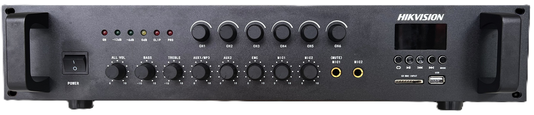 Amplificador de Audio 120W / Hikvision DS-QAE0A120G1-VB6-110 | 2603 -  Hikvision DS-QAE0A120G1-VB6/110 es un amplificador de mezcla diseñado para sistemas de megafonía y audio distribuido en interiores, incorpora una potencia nominal de 120 vatios