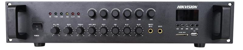 Amplificador de Audio 240W / Hikvision DS-QAE0A240G1-VB6-110 | 2603 - Hikvision DS-QAE0A240G1-VB6/110 es un amplificador de mezcla diseñado para sistemas de megafonía y audio distribuido, incorpora potencia nominal de 240 W, conectividad Bluetooth