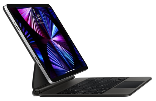 Teclado con funda / Apple Magic Keyboard | 2609 - Apple Magic Keyboard MJQK3LA/A es un teclado con trackpad y funda protectora, Color negro, Idioma: Español (América Latina), diseñado para iPad de 12.9 y 13 pulgadas. Diseño flotante y ajustable