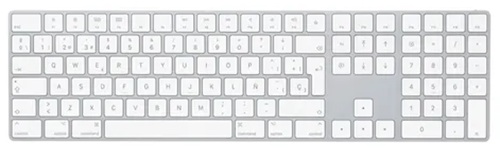 Teclado Apple / Magic Keyboard | 2609 - Apple Magic Keyboard MXCJ3E/A Teclado inalámbrico con teclado numérico, Color plata, Idioma: Español, diseñado para computadores Mac y dispositivos iOS compatibles. Diseño ampliado con controles de navegación