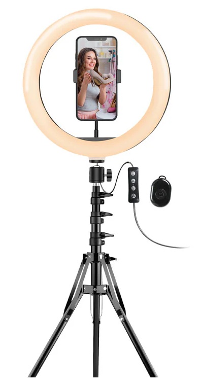 Aro de luz de 10'' / Argom ARG-LP-9320BK | 2605 – Argom Tech SpotLight Pro 9320 ARG-LP-9320BK es un aro de luz diseñado para producciones de video con 120 LED, diámetro de 10 pulgadas, flujo luminoso de 1200 lm, temperatura de color de 3000 K a 6000K