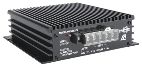 Convertidor DC-DC / Astron N2412-24 | 2609 - Astron N2412-24 Convertidor DC-DC, Voltaje de entrada: 22 a 32 VDC, Voltaje de salida: 13,8 VDC, Corriente de salida: 20 A, Protección: Sobretensión, sobrecorriente y cortocircuito
