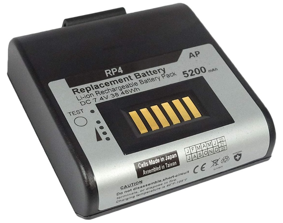 Batería para Impresora Honeywell RP4 | 2605 – Honeywell 50138010-001 es una batería inteligente diseñada para impresoras portátiles de la serie RP4, tecnología de Ion de Litio (Li-ion), capacidad de 5200 mAh, voltaje nominal de 7.2V