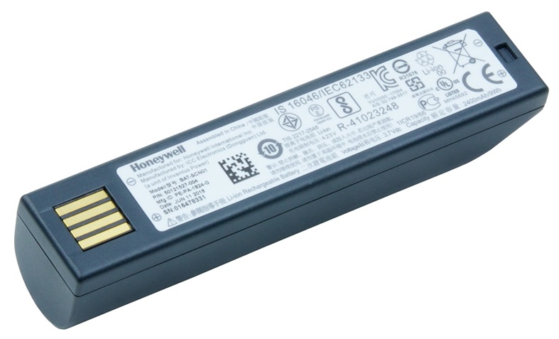 Batería Li-ion 2400 mAh / Honeywell BAT-SCN01A | 2605 – Honeywell BAT-SCN01A es un batería diseñado para lectores de códigos de barras inalámbricos, tecnología ión de litio, capacidad 2400 mAh, voltaje nominal 3.7V, compatible con 1202g, 1452g, 1472g