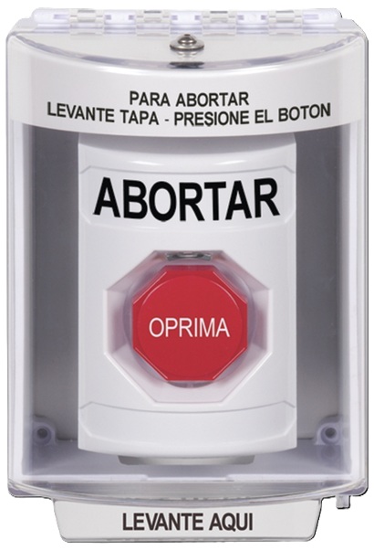 STI SS2382AB-ES / Botón de Aborto | 2604 - STI SS2382AB-ES diseñado para la interrupción de procesos en sistemas de supresión de incendio, tecnología de acción mantenida con restablecimiento mediante llave, incluye cubierta protectora de policarbonato