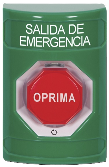 STI SS2109EX-ES / Botón de Salida de Emergencia | 2604 - STI SS2109EX-ES es un botón de salida de emergencia diseñado para sistemas de seguridad y control de acceso, tecnología de acción mantenida con restablecimiento mediante giro, mensaje en español