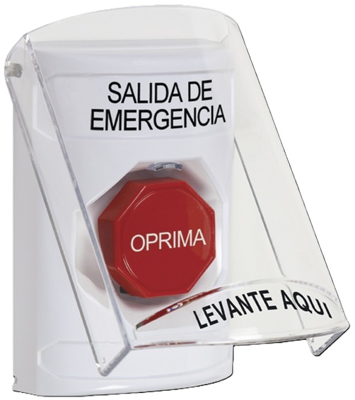 STI SS2322EX-ES / Botón de Salida de Emergencia | 2604 - STI SS2322EX-ES diseñado para sistemas de control de acceso y evacuación segura, tecnología de acción mantenida con restablecimiento mediante llave, incluye tapa protectora de policarbonato