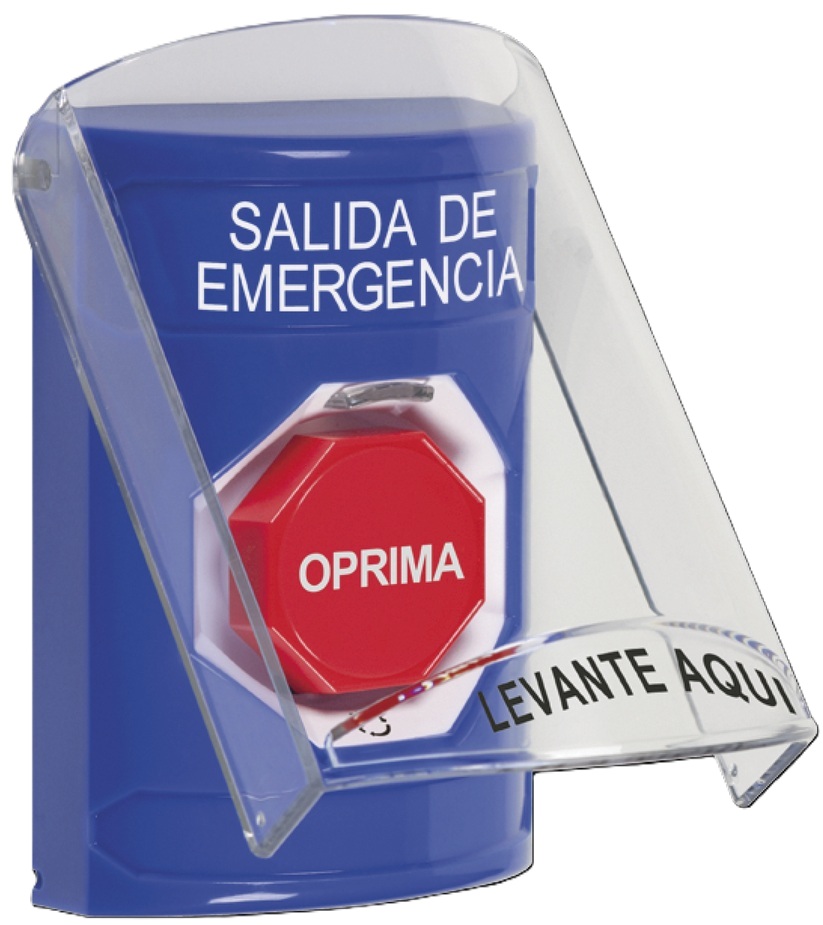 STI SS24A9EXES / Botón de Salida de Emergencia | 2604 - STI SS24A9EXES diseñado para el control de egresos críticos y seguridad, tecnología de acción mantenida con restablecimiento mediante giro, incluye tapa protectora de policarbonato con sirena