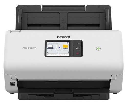 Brother ADS-3350W / Escáner 40 ppm | 2609 - Brother ADS-3350W es un escáner de documentos con alimentador automático, Velocidad de escaneo: Hasta 40 ppm, Resolución: 600 dpi óptica y 1.200 dpi interpolada, Profundidad de color: 24 bits, ADF: 60 hojas