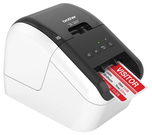 Brother QL-800 / Impresora de Etiquetas | 2609 - Brother QL-800 Impresora profesional de etiquetas con tecnología térmica directa, Velocidad de impresión: Hasta 93 etiquetas por minuto, Formato de impresión: Etiquetas DK precortadas y rollos continuos