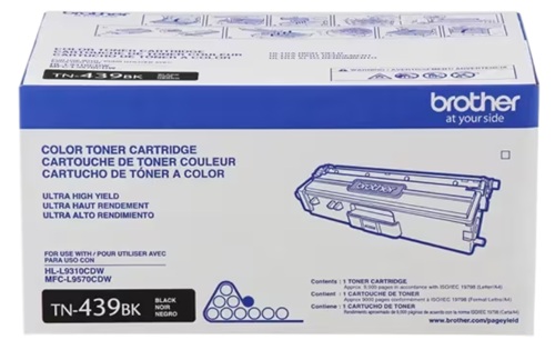 Toner Brother TN-439BK / Negro 9.000 páginas | 2609 - Brother TN439BK es un cartucho de tóner original Negro de ultra alto rendimiento para impresoras láser color Brother, Rendimiento: Hasta 9.000 páginas conforme a ISO/IEC 19798 en tamaño Carta/A4