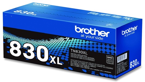 Toner Brother TN830XL / Negro 3.000 páginas | 2609 - Brother TN830XL es un cartucho de tóner original Negro de alto rendimiento para impresoras láser monocromáticas Brother, Rendimiento: Hasta 3.000 páginas conforme a ISO/IEC 19752 en tamaño Carta/A4