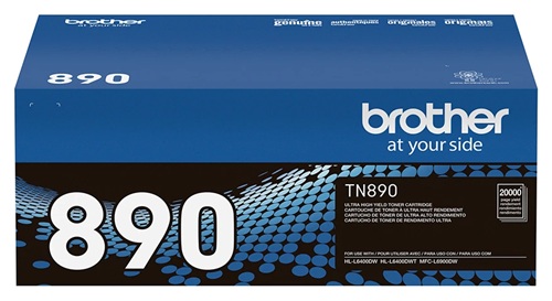 Toner Brother TN890 / Negro 20.000 páginas | 2609 - Brother TN890 es un cartucho de tóner original Negro de ultra alto rendimiento para impresoras láser monocromáticas Brother, Rendimiento: Hasta 20.000 páginas conforme a ISO/IEC 19752 en Carta/A4