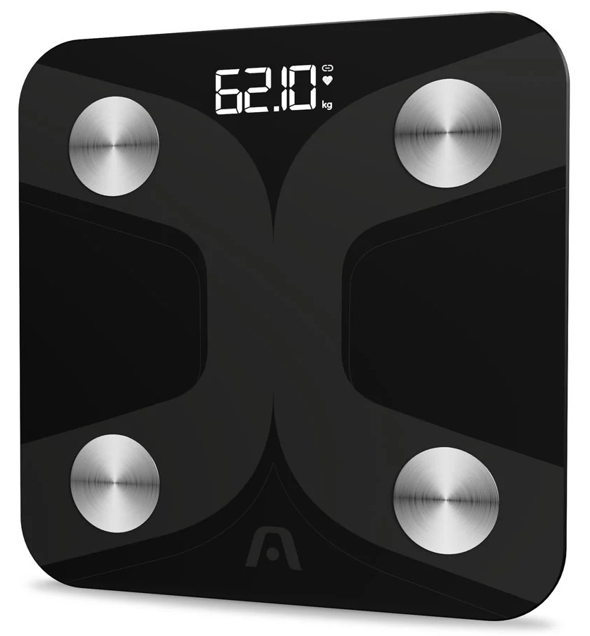 Báscula inteligente / Argom 10 BT | 2605 – Argom Tech Accura 10 BT ARG-SC-8210BK es una báscula inteligente diseñada para 19 mediciones biométricas incluyendo frecuencia cardíaca e IMC, capacidad de 180 kg, división de 0.05 kg, cristal templado de 5mm
