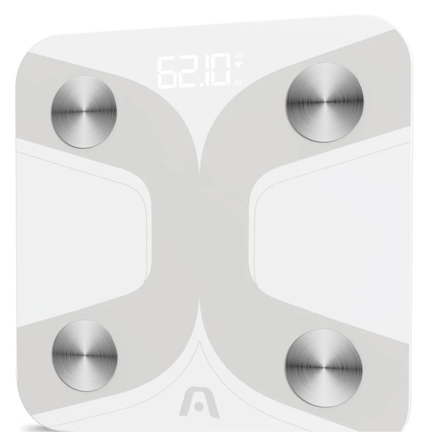 Báscula inteligente / Argom 10BT | 2605 – Argom Tech Accura 10 BT ARG-SC-8210WT es una báscula inteligente diseñada para 19 mediciones biométricas incluyendo frecuencia cardíaca e IMC, capacidad de 180 kg, división de 0.05 kg, cristal templado de 5mm