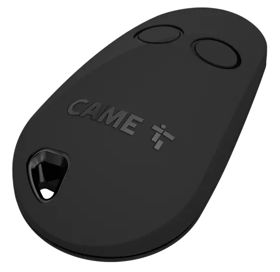 Control Remoto Bicanal / CAME 806TS0300 | 2609 - CAME 806TS0300 Control remoto bicanal para sistemas de automatización, Frecuencia: 433,92 MHz, Número de canales: 2, Tecnología de codificación: Código fijo, Programación: Sistema de autoaprendizaje