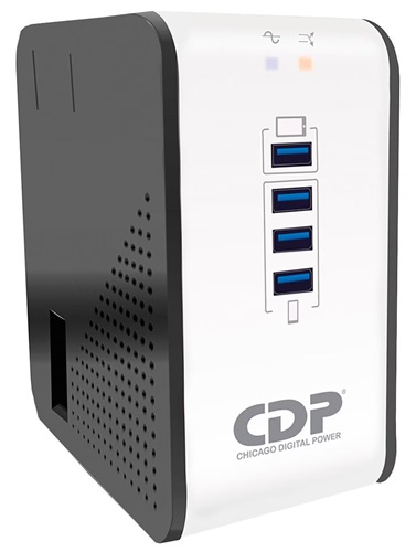 Regulador de Voltaje 1KVA / CDP R2CU-AVR1008 | 2609 - CDP R2CU-AVR1008 es un regulador automático de voltaje AVR monofásico, Capacidad: 1.000 VA / 500 W, Factor de potencia: 0,5, Voltaje de entrada: 120 VCA, Frecuencia: 50/60 Hz autosensada