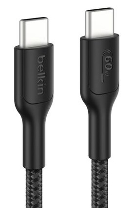 Cable USB-C 60W de 2m / Belkin ENA008fq2MBK | 2604 – Belkin ENA008fq2MBK es un cable diseñado para carga y sincronización de Nintendo Switch 2, cuenta con capacidad de carga rápida Power Delivery de hasta 60 W, fabricado con materiales reciclados