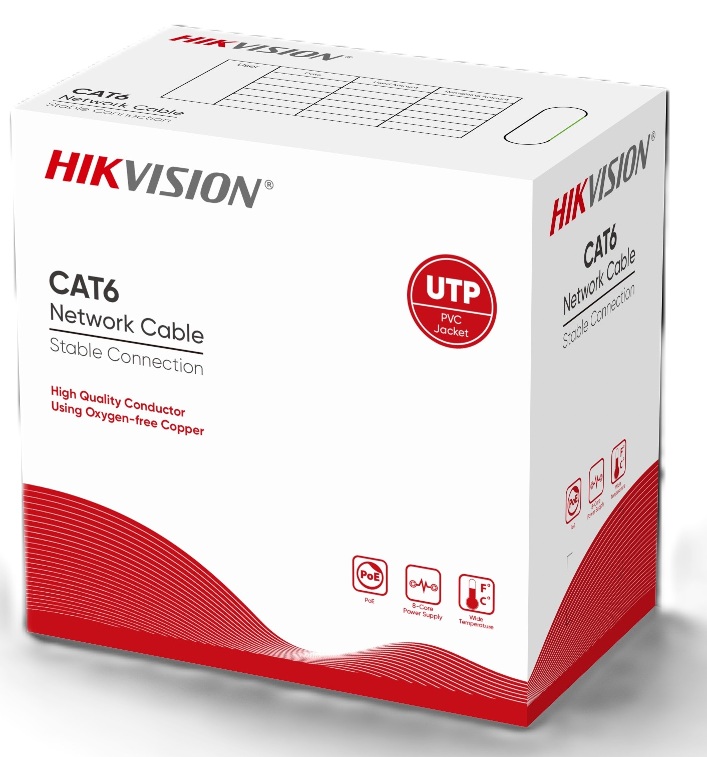 Cable UTP Cat-6 Cobre / Hikvision DS-1LN6U-EL5 | 2603 - Hikvision DS-1LN6U-EL5 es un cable de red de cat-6 diseñado para instalaciones de interior en infraestructuras de datos y videovigilancia, incorpora conductores de cobre sólido de alta pureza
