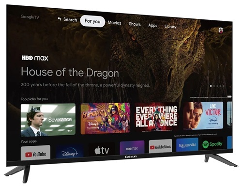 Smart TV 50'' 4K UHD / Caixun C50KAUG | 2609 - Caixun C50KAUG es un Smart TV LED 4K UHD de 50'' con sistema operativo Google TV, Resolución: 3840 × 2160 píxeles, Tecnología HDR, Potencia de sonido: 20 W, Asistente de voz: Google Assistant