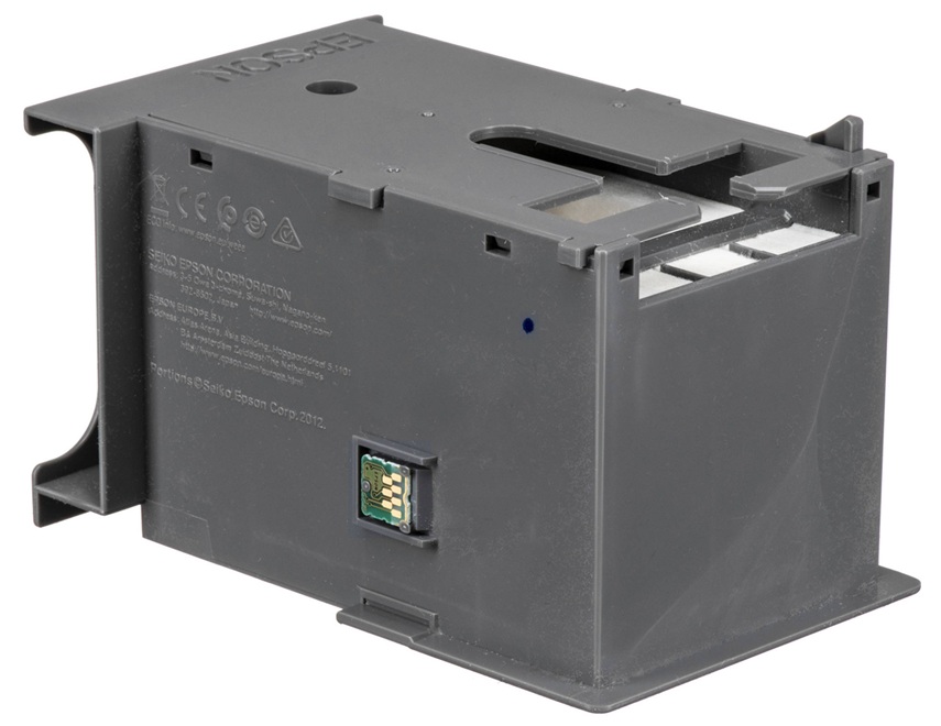 Caja de mantenimiento / Epson S210057 | 2606 – Epson C13S210057 es una caja de mantenimiento diseñada para almacenar residuos de tinta generados durante la limpieza de cabezales. Tecnología de inyección de tinta, Chip electrónico de control