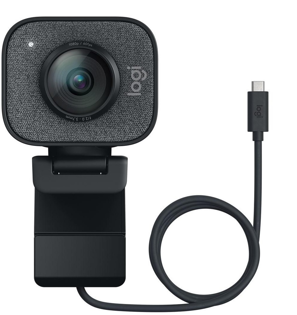 Cámara Web - Logitech StreamCam / 1080p | 2210 – 960-001280 / Cámara Web para streaming, Resolución: 1080p/60 fps, Lente de cristal FHD, Longitud focal: 3.7 mm, Campo visual: 78°, Enfoque Automático, 2 micrófonos, Soporte para monitor, Montaje en trípode