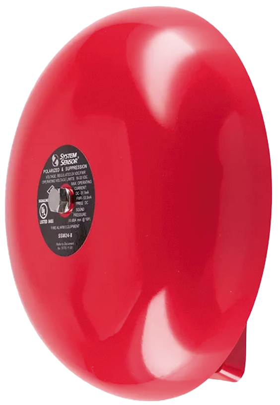 Campana de Alarma de Incendio / System Sensor SSM24-6 | 2604 – System Sensor SSM24-6 es una campana de alarma de incendio diseñado para proporcionar una señalización audible de alta resonancia en sistemas de detección, funciona con un motor de 24 VCD