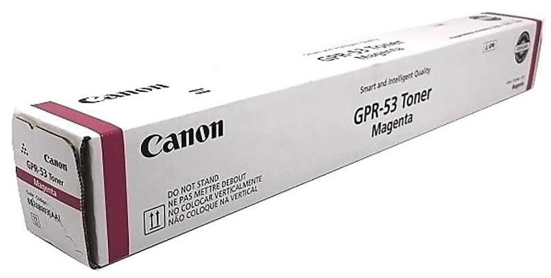 Toner Canon GPR-53 / Magenta – 19500 Páginas | 2607 – Canon GPR-53 8526B003AC es un cartucho de tóner de rendimiento estándar diseñado para ofrecer impresiones de alta definición y consistencia en sistemas láser imageRUNNER ADVANCE. Referencia GPR-53
