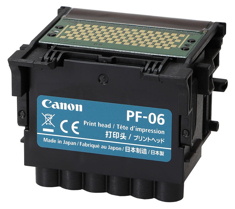 Cabezal de impresión / Canon PF-06 | 2607 – Canon PF-06 2352C003AA es un cabezal de impresión original diseñado con tecnología de inyección de tinta de alta densidad para ofrecer resultados nítidos y detallados en aplicaciones de formato ancho.