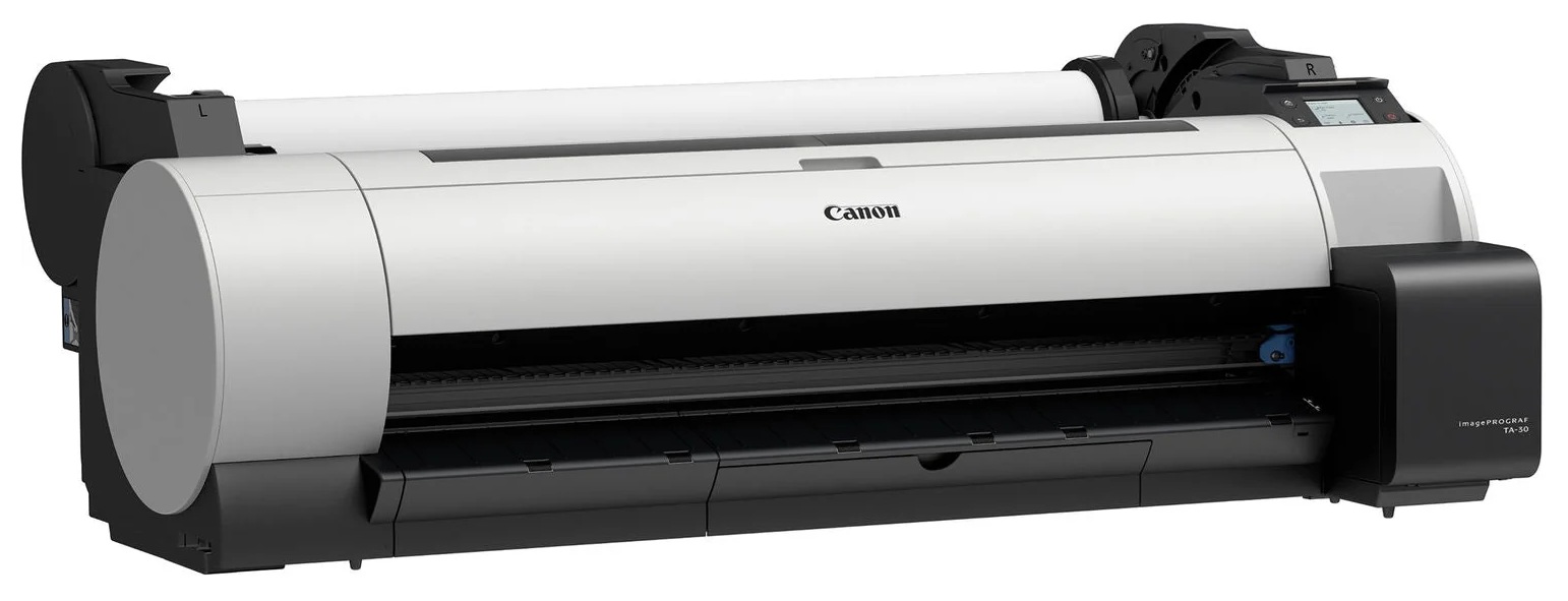 Plotter 36'' sin Stand / Canon TA-30 | 2607 – Canon imagePROGRAF TA-30 3661C005AA Plotter de 36'' diseñada para impresión CAD, GIS, planos, carteles y documentos. Inyección de tinta térmica FINE, Ancho de impresión 914 mm, Resolución 2400 x 1200 dpi