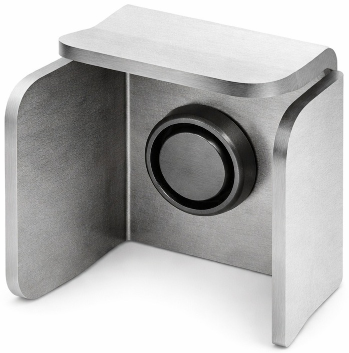 Cazoleta Superior / Comunello 199-40 Piccolo | 2604 - Comunello 199-40 10704701 es una cazoleta superior diseñada para la recepción y estabilización de puertas batientes durante el cierre, fabricada en acero con acabado bruto para permitir la fijación