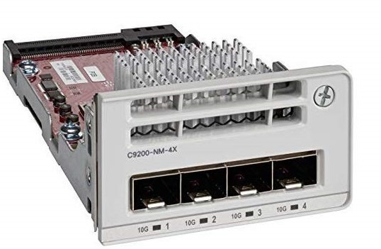 Módulo de Red 4-SFP 1G / Meraki C9200-NM-4G= | 2410 - Módulo de Red para Switches de la serie Catalyst 9200, Puertos de red: 4x 1 Gigabit Ethernet SFP, Conectividad: por cable, Velocidad de transferencia datos: 1Gbps, Factor de forma: Módulo plug-in