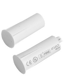 Contacto Magnético / SFIRE SF-1017 | 2507 - Contacto Magnético Cableado diseñado para instalación empotrada en puertas y ventanas, utilizado en sistemas de alarma para detectar aperturas. Funciona como un switch normalmente cerrado (NC)