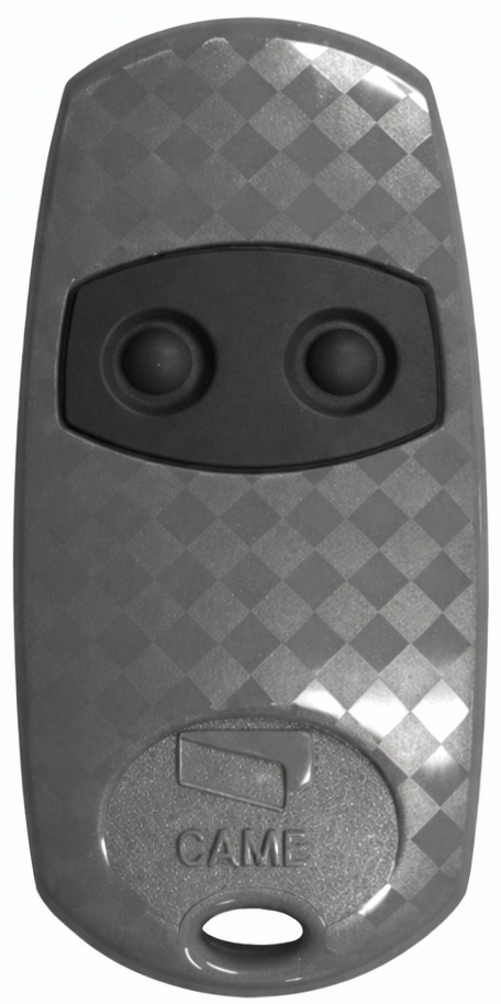 Control Remoto / CAME TOP432EE | 2604 - CAME TOP432EE 001TOP432EE es un emisor bicanal diseñado para el control de automatismos de puertas y barreras, tecnología de autoaprendizaje código fijo, frecuencia de operación de 433.9MHz, función multiusuario
