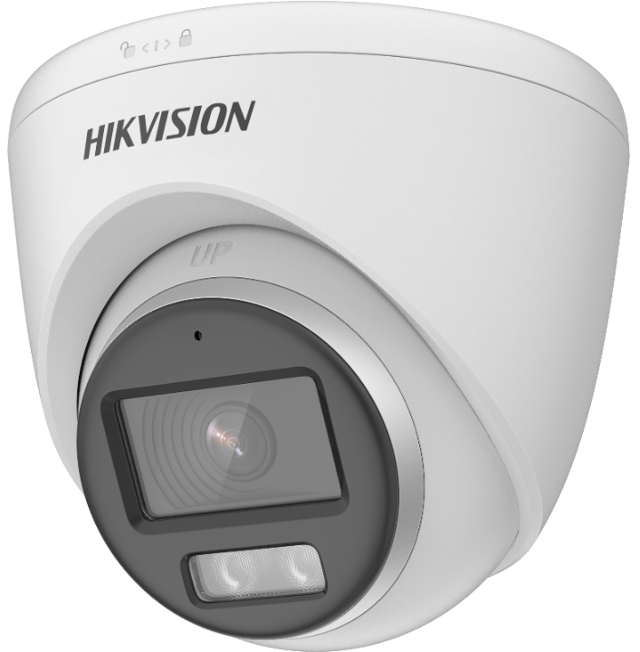 Cámara 2MP Turret Analógica / Hikvision DS-2CE72DF0T-FS | 2603 - Hikvision DS-2CE72DF0T-FS TurboHD es una cámara tipo turret diseñada para videovigilancia analógica alta definición con visión nocturna a color, tecnología ColorVu para imágenes a color