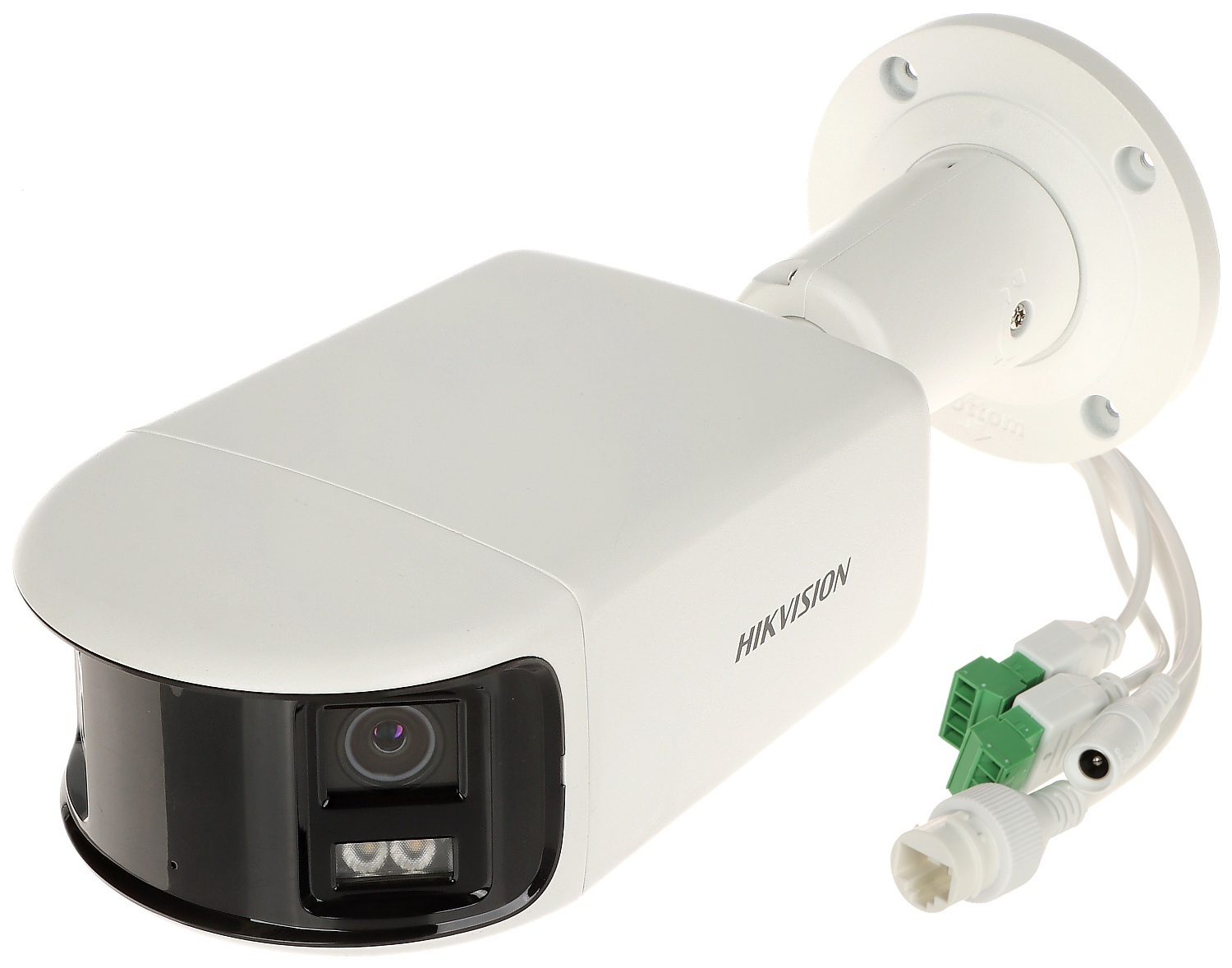 Cámara IP 4MP Panorámica / Hikvision DS-2CD2T46G2P-ISU-SL(C) | 2603 - Hikvision DS-2CD2T46G2P-ISU/SL(C) es una cámara de red panorámica diseñada para vigilancia de áreas extensas con disuasión activa, incorpora dos sensores para una imagen unificada
