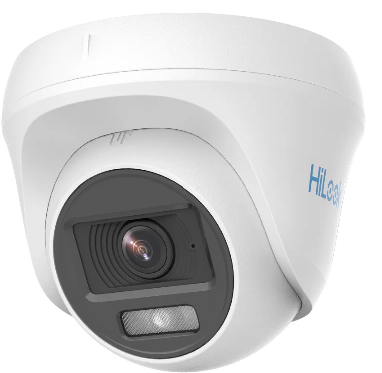 Cámara de Torreta / HiLook THC-T129-P | 2411 – Cámara de torreta ColorVu, Sensor: CMOS de 2MP, Señal: PAL/NTSC, Resolución: 1920 x 1080, Iluminación: 0,001 Lux, Salida de vídeo: TVI/AHD/CVI/CVBS, Lente: Fija de 2,8 mm, 3,6 mm & 6 mm, Montura de lente: M12