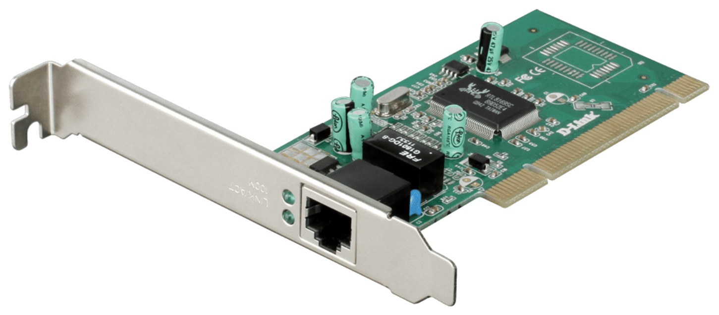 Tarjeta de Red Gigabit PCIe / D-Link DGE-528T | 2606 – D-Link DGE-528T es una tarjeta de red diseñada para computadores de escritorio con interfaz de bus PCI, velocidad de transferencia de 2000 Mbps en modo duplex completo, puerto RJ-45 de cobre