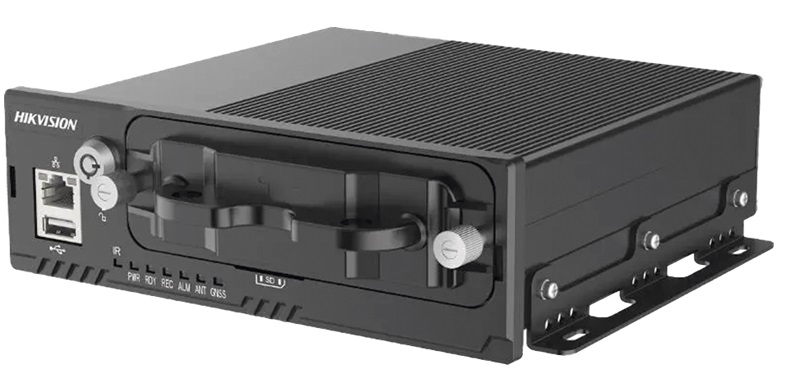DVR   4-Canales Movil / Hikvision AE-MD5043-1T | 2410 - DVR Móvil, Canales: 4 cámaras HD TVI, Resolución: 1080P, Compresión de Video: H.264 y H.265, Almacenamiento: SSD de 1TB (Soporta 2x HDD hasta 2TB o SSD de 2.5” hasta 4TB), Conectividad: 2x RJ45