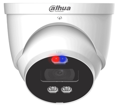 Cámara HDCVI Bullet / Dahua DH-HAC-ME1809HN-A-PV | 2609 – Dahua DH-HAC-ME1809HN-A-PV es una cámara HDCVI Bullet Active Deterrence NTSC de 8 MP, Sensor de imagen: CMOS de 8 MP, Resolución máxima: 3.840 × 2.160, Imagen: Full-color, Detección: PIR