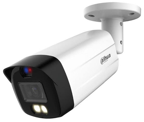 Cámara HDCVI Bullet / Dahua DH-HAC-ME1809THN-A-PV | 2609 – Dahua Security Dahua DH-HAC-ME1809THN-A-PV es una cámara HDCVI Bullet Full-color de disuasión activa 4K, Sensor de imagen: CMOS de 1/2,8″, Resolución: 3840 × 2160, Iluminación mínima: 0,005 lux