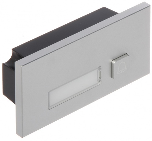 Módulo de pulsador / Dahua DHI-VTO4202F-MB1 | 2610 – Dahua DHI-VTO4202F-MB1 es un módulo de pulsador para estación exterior modular con Un botón mecánico, Procesador integrado, Carcasa de aleación de aluminio plateado, Alimentación de 5 VDC