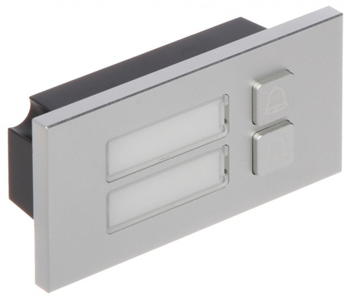 Módulo de dos pulsadores / Dahua DHI-VTO4202F-MB2 | 2610 – Dahua DHI-VTO4202F-MB2 Módulo de pulsadores para estación exterior modular con Dos botones mecánicos, Procesador integrado, Carcasa de aleación de aluminio plateado, Alimentación de 5 VDC