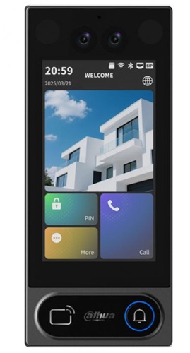 Videoportero IP y Wi-Fi / Dahua DHI-VTO6631QS-WP | 2610 – Dahua DHI-VTO6631QS-WP es una estación de puerta IP y Wi-Fi con Pantalla táctil capacitiva de 5″ y resolución de 720 × 1.280, Cámara dual CMOS de 2 MP, WDR de 120 dB, Reconocimiento facial