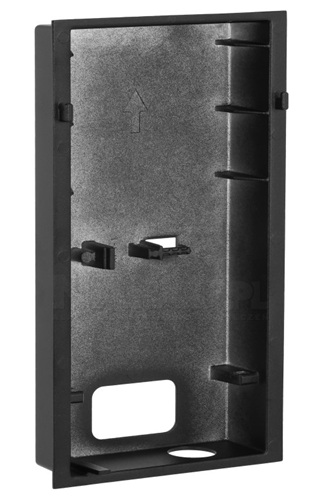Caja de montaje empotrado / Dahua VTM94 | 2610 – Dahua VTM94 es una caja de montaje empotrado para estaciones de puerta VTO7 con Construcción en aleación de aluminio, Tratamiento superficial mediante pintura en polvo, Acabado negro