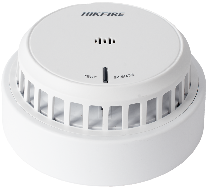 Detector de Humo / Hikvision HF-S2E | 2603 - Hikvision HF-S2E es un detector de humo autónomo diseñado para la detección temprana de incendios en interiores, cuenta con un sensor óptico de alta sensibilidad, alarma sonora de 85dB a 3m, botón de prueba